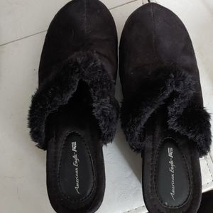 American Eagle suede mules